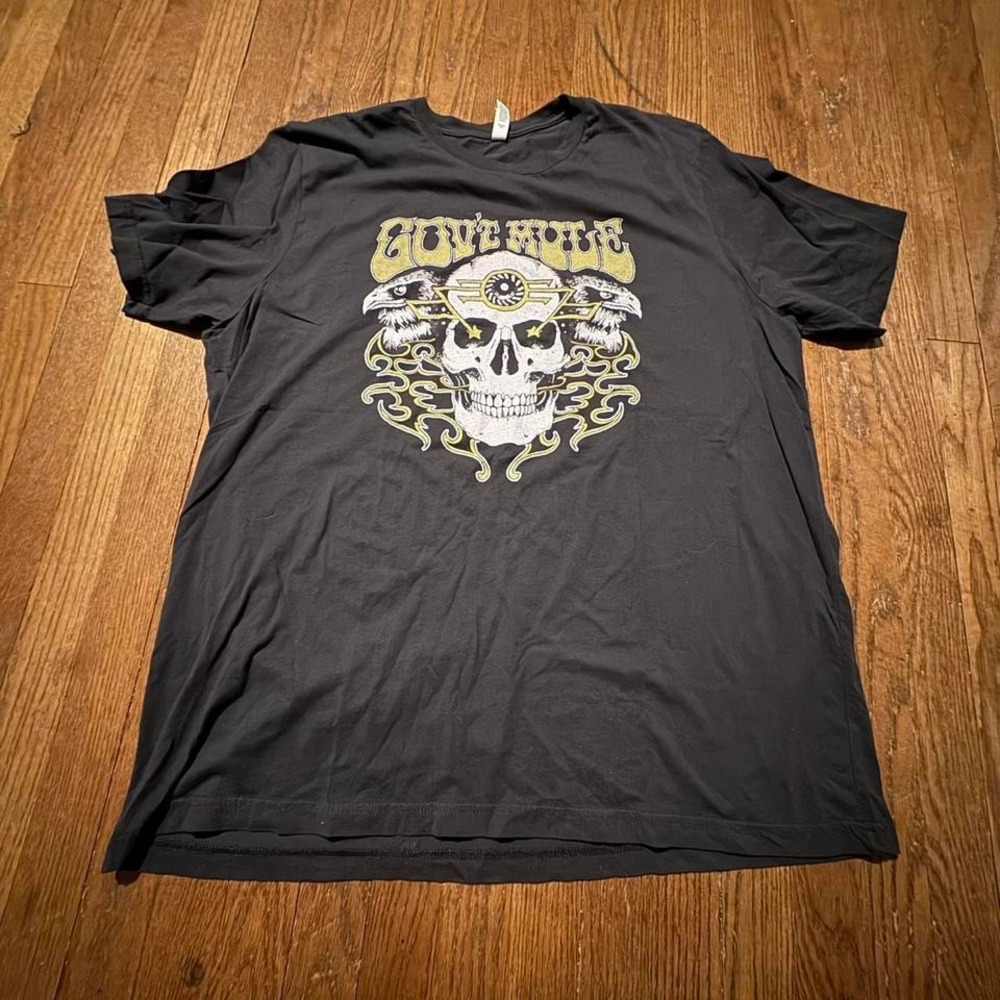 Gov't‎ Mule 2021 Tour Skull Eagle Graphic T-Shirt Black Rock Band Tee